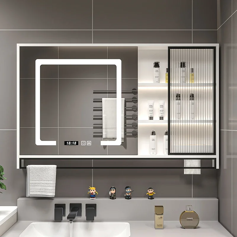 Nordic Intelligent Bathroom Cabinets Multifunctional Touch Bathroom Cabinets Defogging Home Furniture Compartiment HBMC