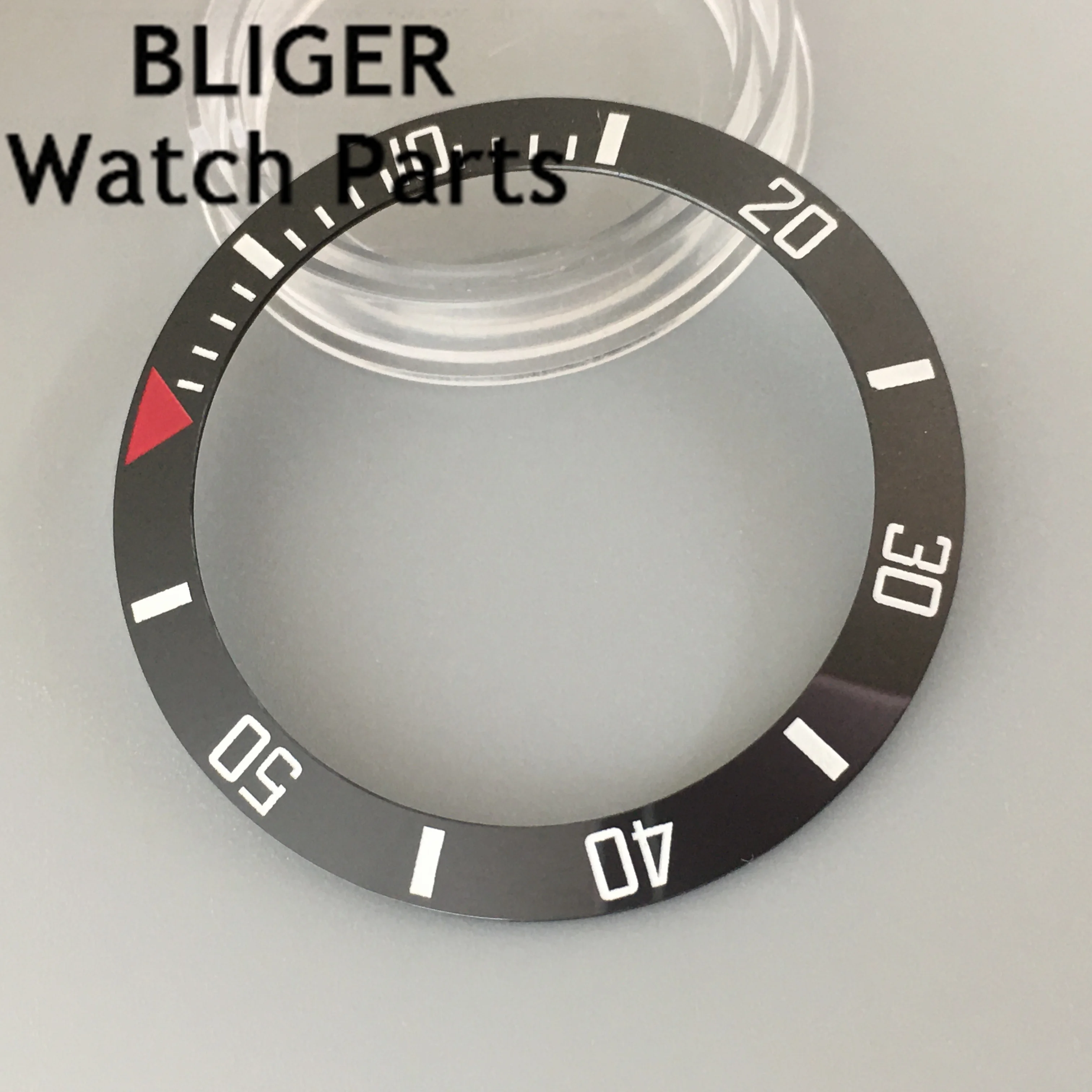 BLIGER 40mm high quality ceramic bezel watch parts fit 43mm/44mm watch case