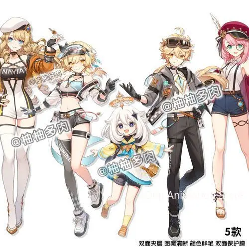 

Аниме Genshin Impact Aether Lumine Paimon, подставка для косплея, акриловая мультяшная фигурка, стоячая подарочная сумка на день рождения, коллекция декора для