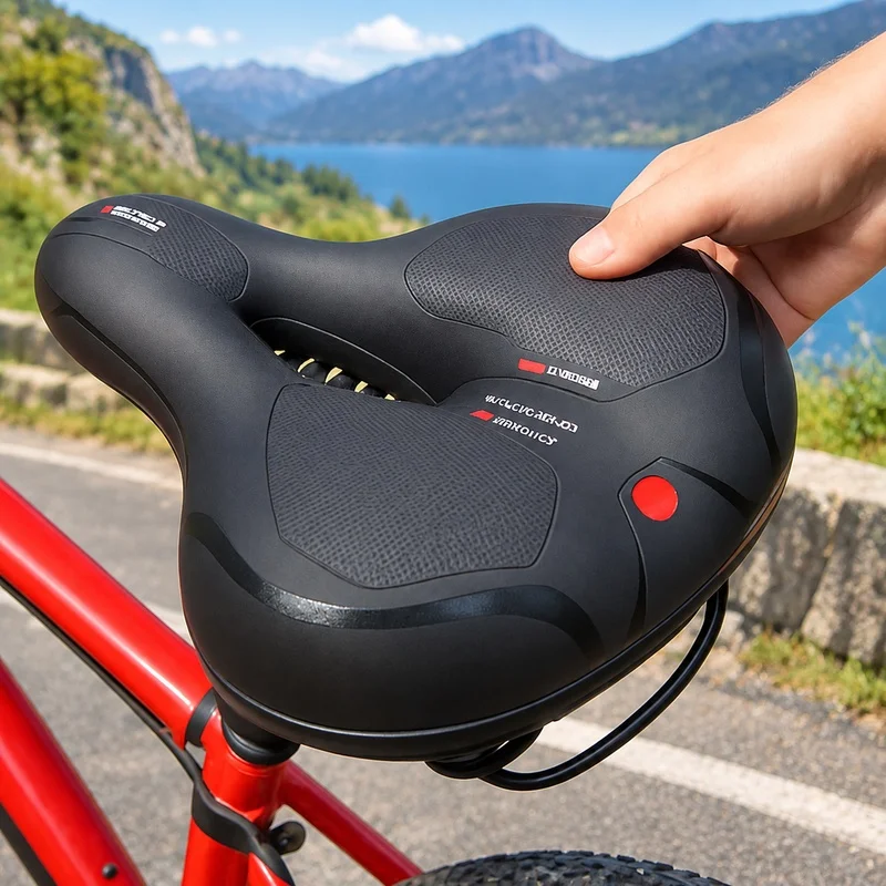 Breathable Hollow MTB and Road Bike Saddle with Ergonomic Shock Absorption for Maximum Comfort and Protection