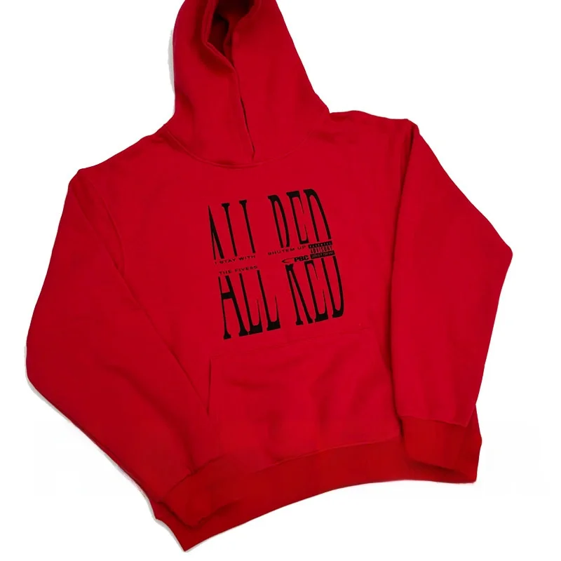 

PBC Opium PlayboiCarti ALL RED Album Limited Edition Hoodie Loose Fit ex Hooded Sweatirt for Couples All Seasons