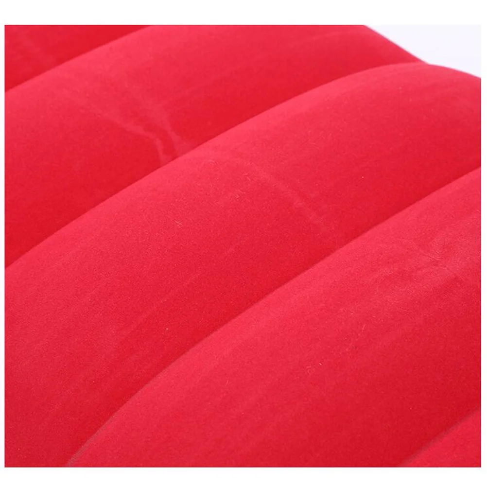 

2Pcs Inflatable Pillow PVC Flocking Soft Portable Design Waist Cushion for Outdoor Travel Camping Nap Waist Cushion for Office