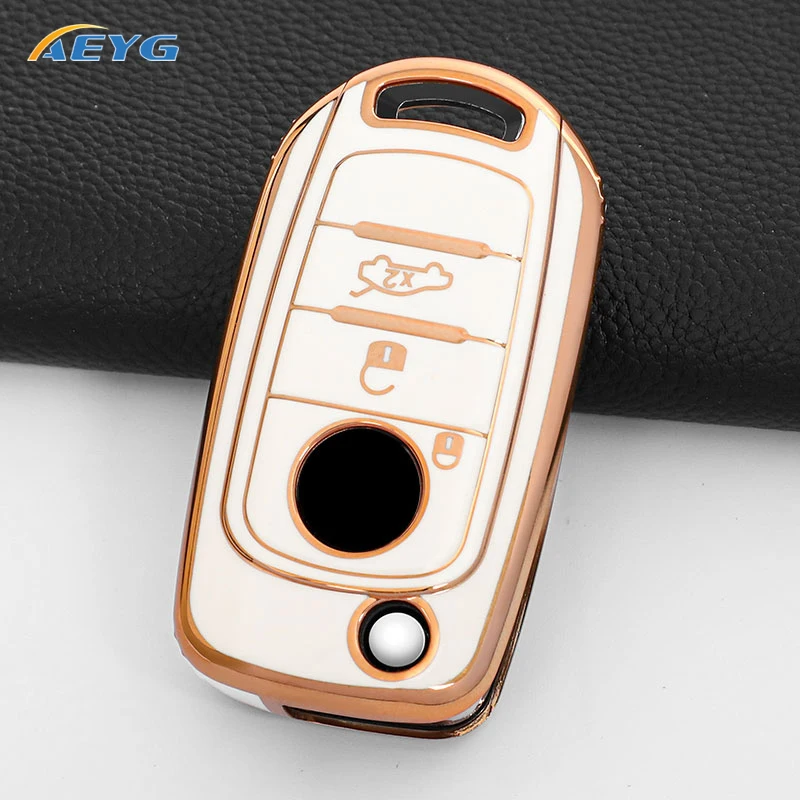 TPU Car Folding Key Case Cover Shell Fob For FIAT Tipo Toro Nuovo Freedom 500X Doblo Argo Grazie Keychain Protector Accessories