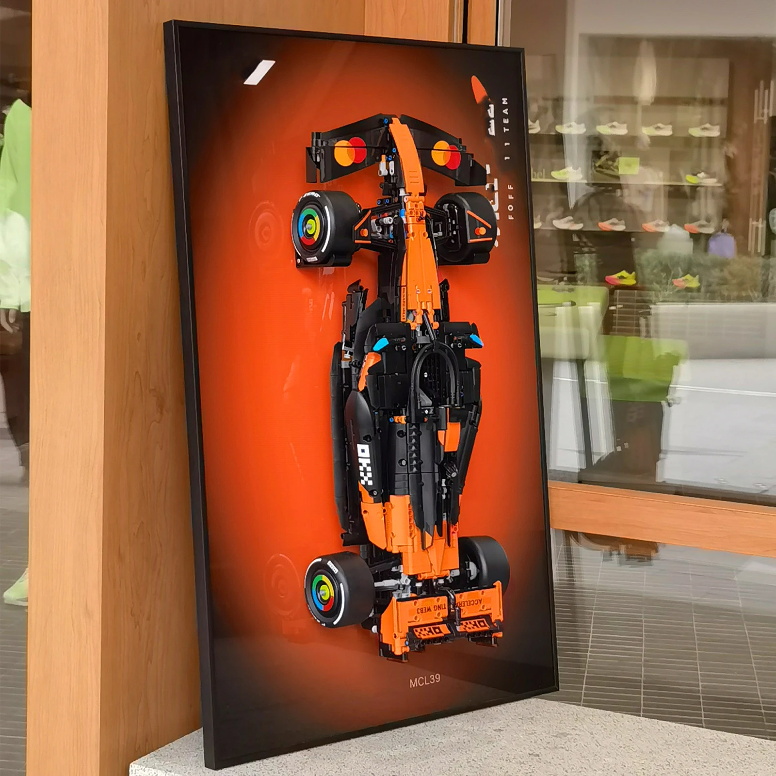 

Display Wallboard for LEGO Technic McLaren MCL39 F1 Car Building Set,Adult Collectibles Wall Mount Frame (No Car Included)