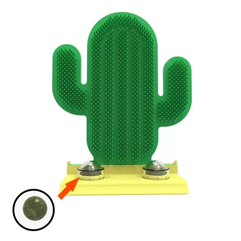 

Cactus Cats Brush Corner Cat Self Groomer with Catnip Comb Brush for Cat Rubs the Face with a Tickling Comb Dropshipping