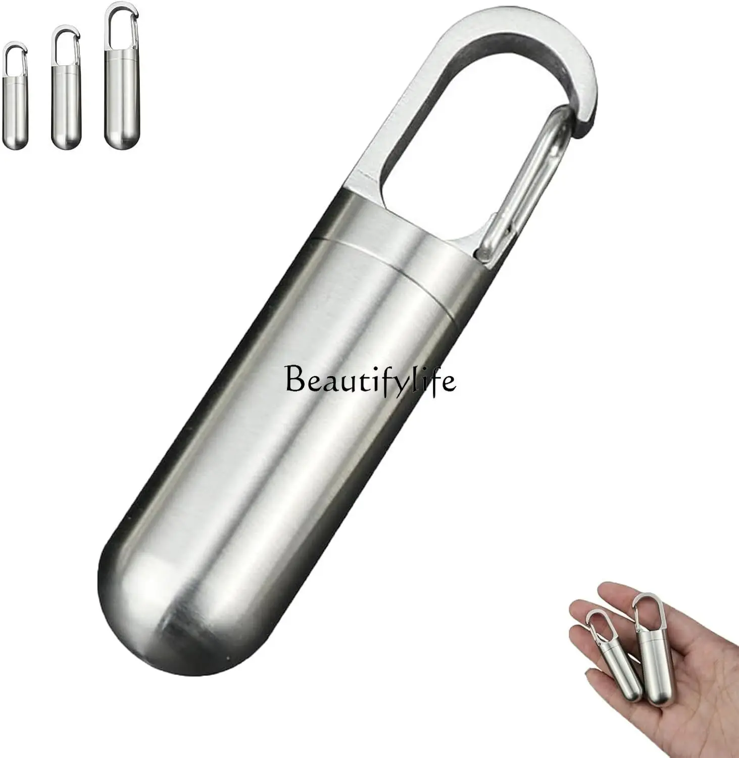 

Pure titanium buckle outdoor waterproof compartment sealed compartment portable storage bottle