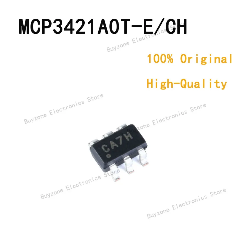 5PCS/LOT 100% quality original MCP3421A0T-E/CH SOT-23 1-Channel Single ADC Delta-Sigma 3.75sps 18-bit Serial Automotive