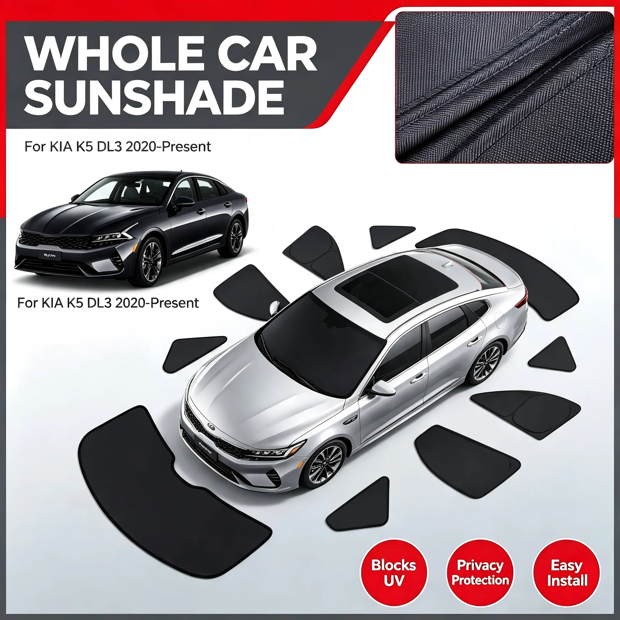 Car Window Privacy Sunshade For KIA K5 OPTIMA 2011-Present Anti UV Heat Insulation Sun Shield Interior Auto Accessories