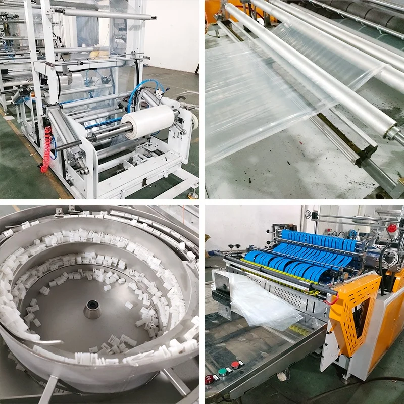 Macchina automatica per la produzione di sacchetti di plastica con cerniera in polietilene per calzini intimi di abbigliamento Macchina per la produzione di sacchetti con cerniera scorrevole in plastica PE