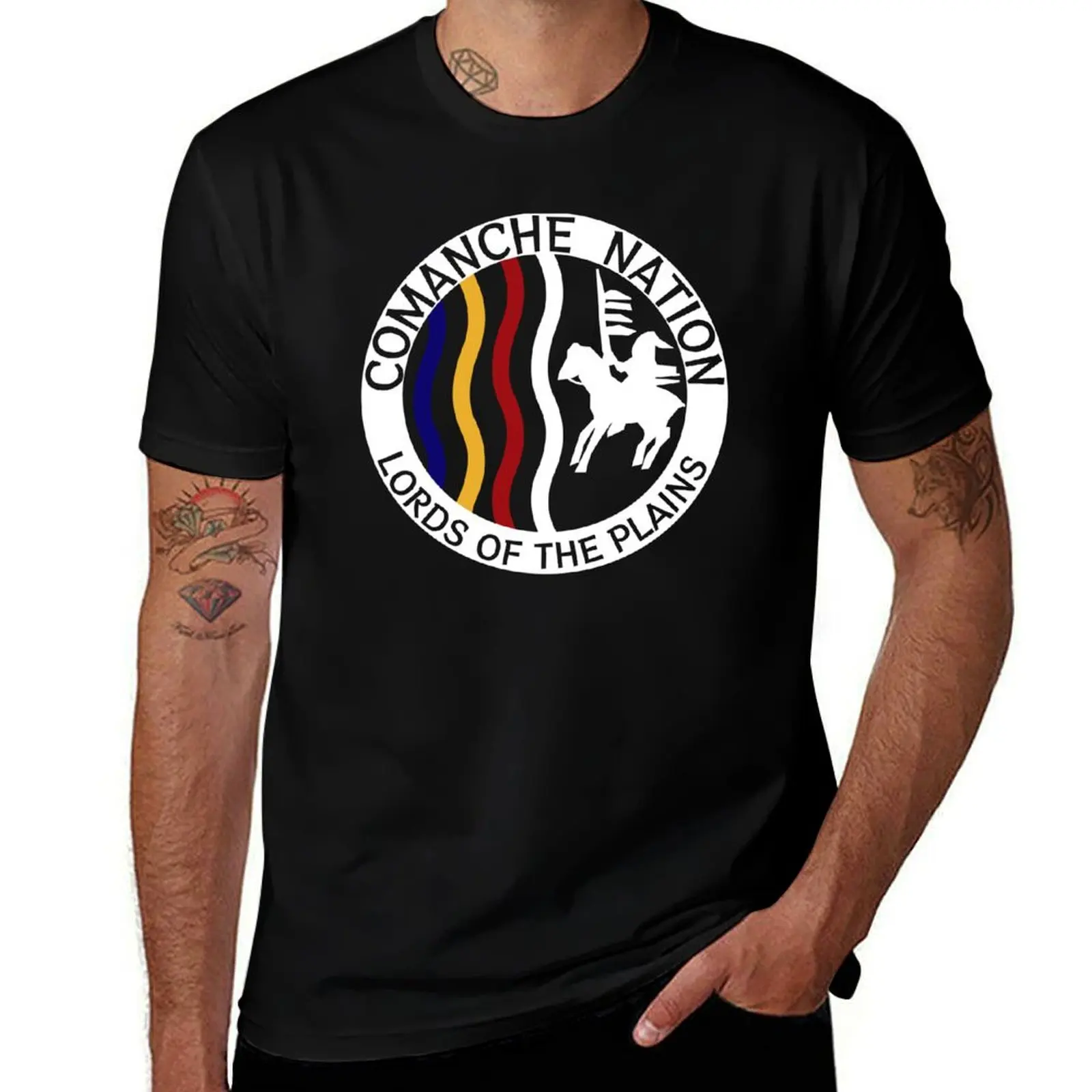 Comanche Nation Seal T-Shirt Large Size Casual Tee Shirt T-Shirt