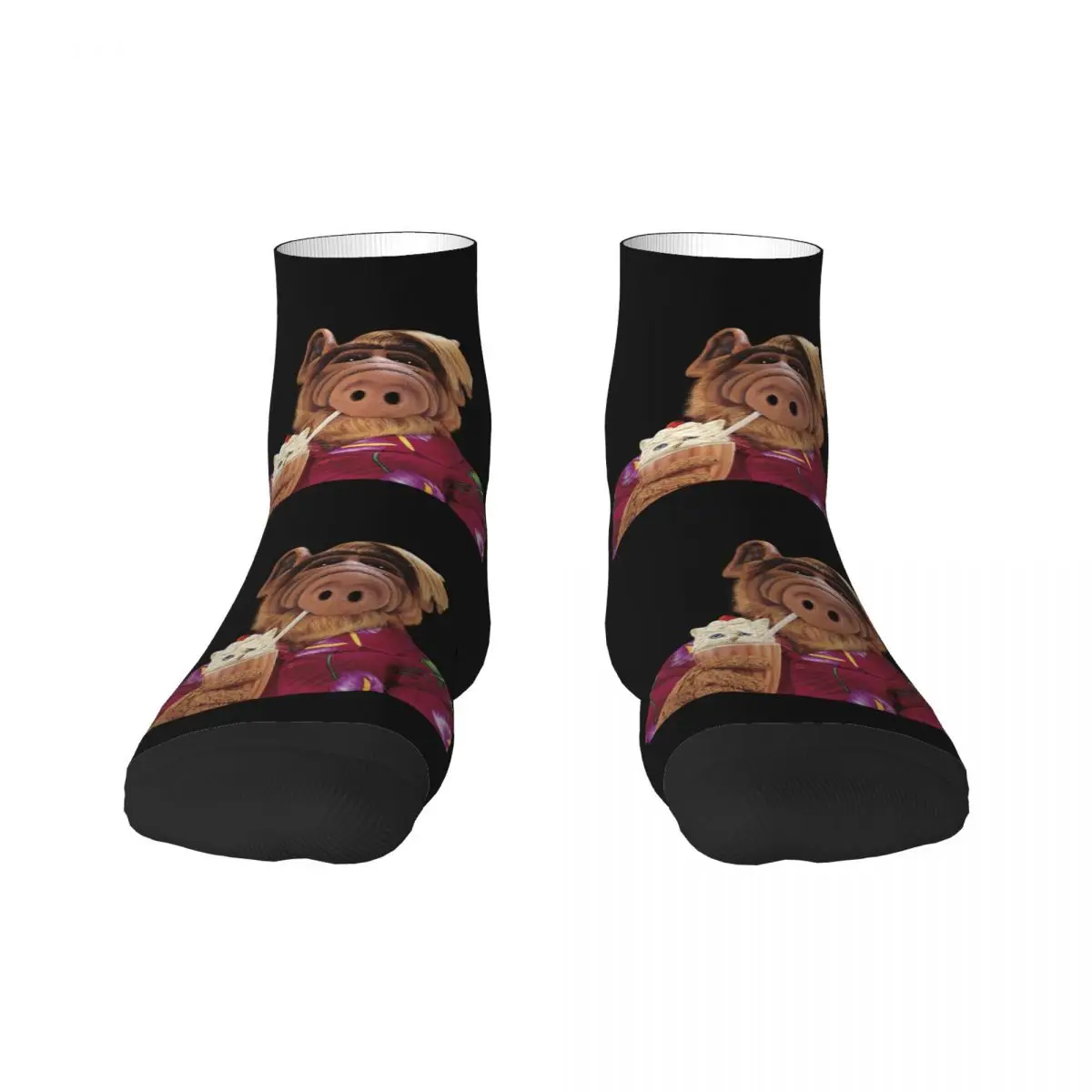 Kawaii Mens Funny Alf Meme Dress Socks Unisex Warm Breathbale 3D Printing Alien Life Form Sci Fi Tv Show Crew Socks