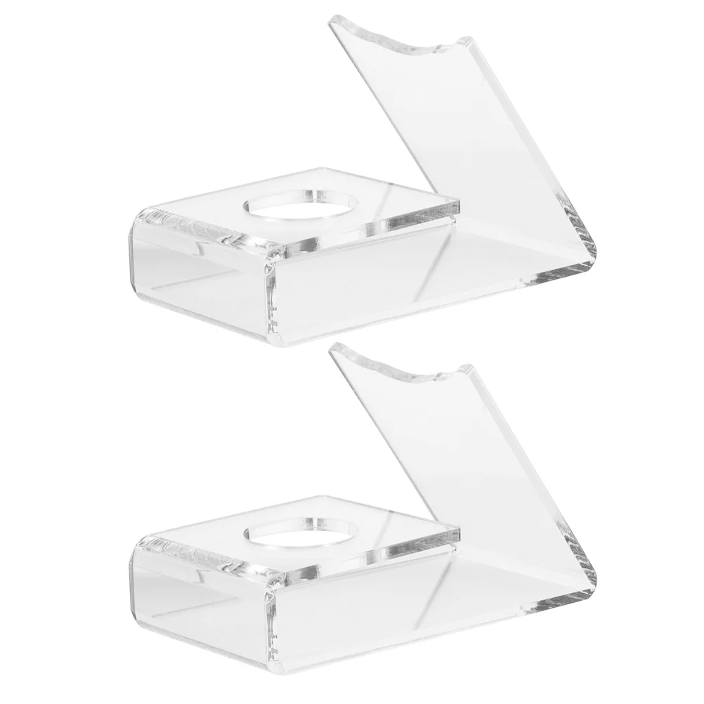 

2Pcs Table Tennis Racket Display Base Clear Acrylic Paddle Holder Transparent Stand for Home Store Exhibition Pingpong Supply