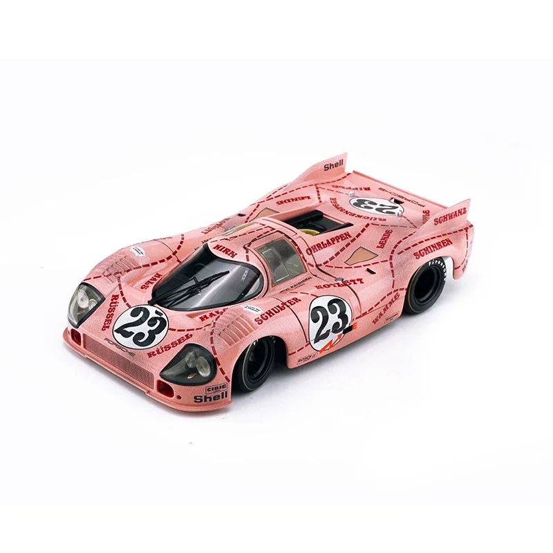 1:18 Porsche Porsche917 1971 Le Mans Race No. 23 model, children's collection of decorative toys, holiday gifts for children.