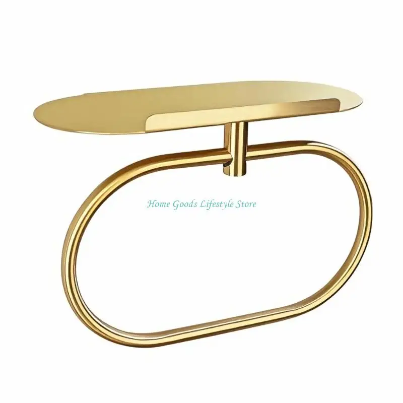 

E74E Wall Mounted Steel Towel Rings Steel Frame Support Upgrades for Small Bathrooms