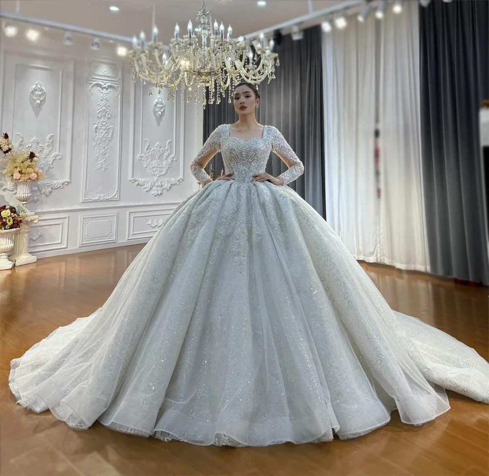 

Customized Luxury Ball Gown Wedding Dress Plus Size 2026 New Design Amanda Novias Official