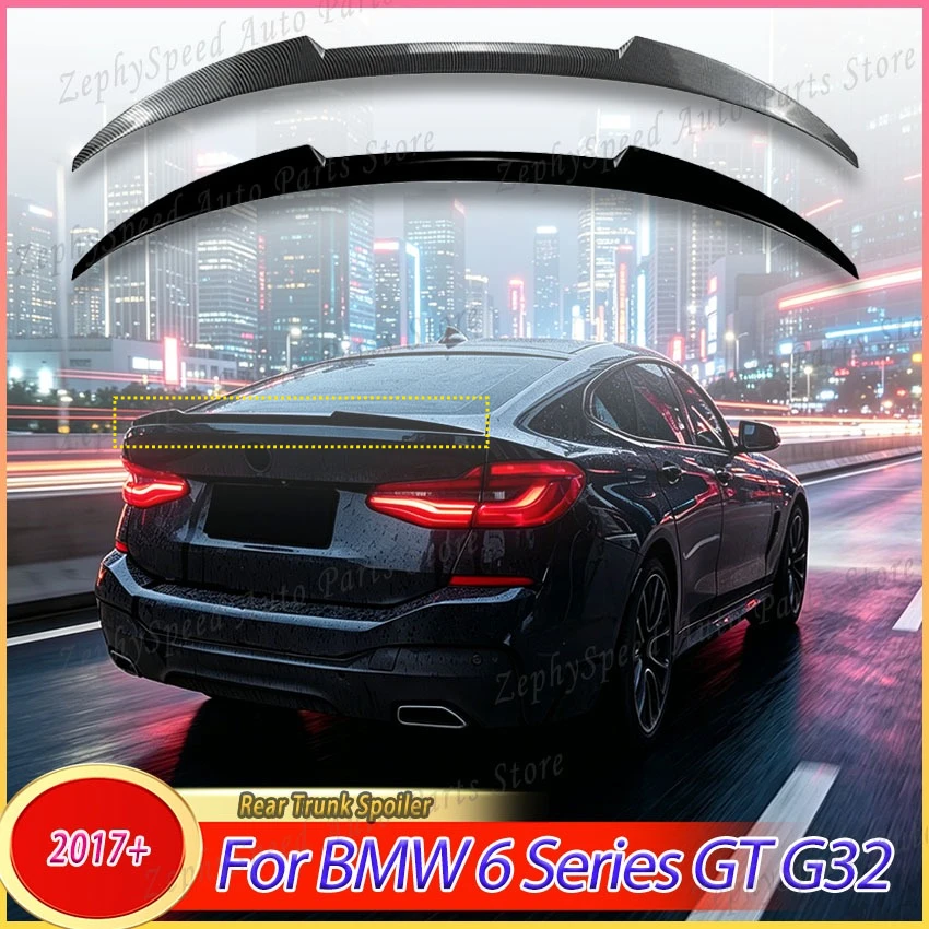 Rear Trunk Spoiler Wing Lip For BMW 6 Series GT G32 2017+ M4 Style Rear Trunk Lid Car Accessories Body Kit Tuning External Refit