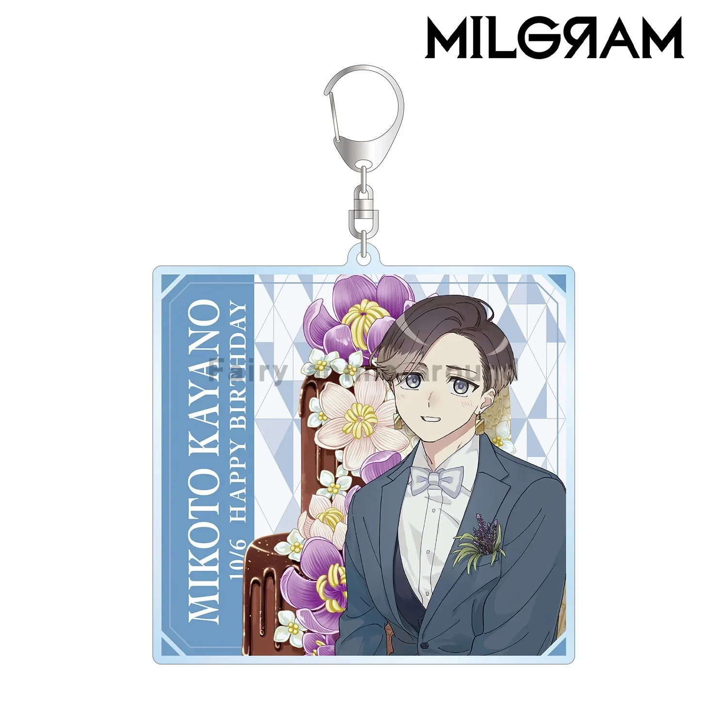 Game MILGRAM Keychain Doll Anime MAHIRU AMANE HARUKA KAZUI MIKOTO Acrylic Keyring Bag Pendant for Gift