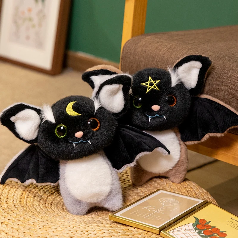 Dark Series Plush Bat Toy Soft Bat Stuffed Animal Baby Christmas Halloween Girls Boys Gift Home Decor