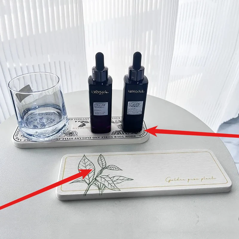1Pc Diatom Mud Absorbent Pads for Bathroom and Bathroom Sink Quick-drying and Moisture-proof Toothbrush Soap Storage Pad Coaster