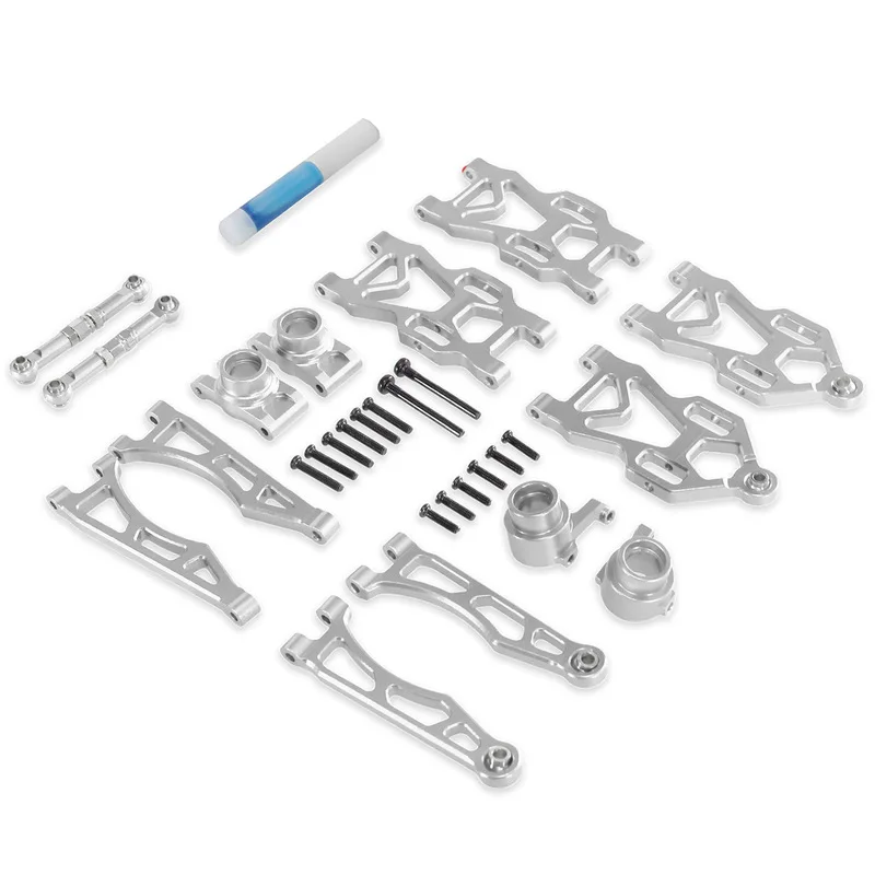 

SCY 1/16 JJRC RC автомобильный металлический комплект обновления, рычаги подвески из алюминиевого сплава и комплект поворотных кулаков для 16101 16102