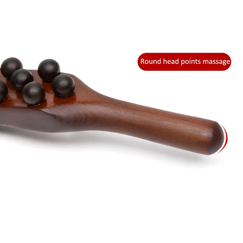 Carbonized Wood Lymphatic Drainage Massager Wooden Gua Sha Massage Stick Neck Back Relaxation Guasha Tool Body Anti Cellulite