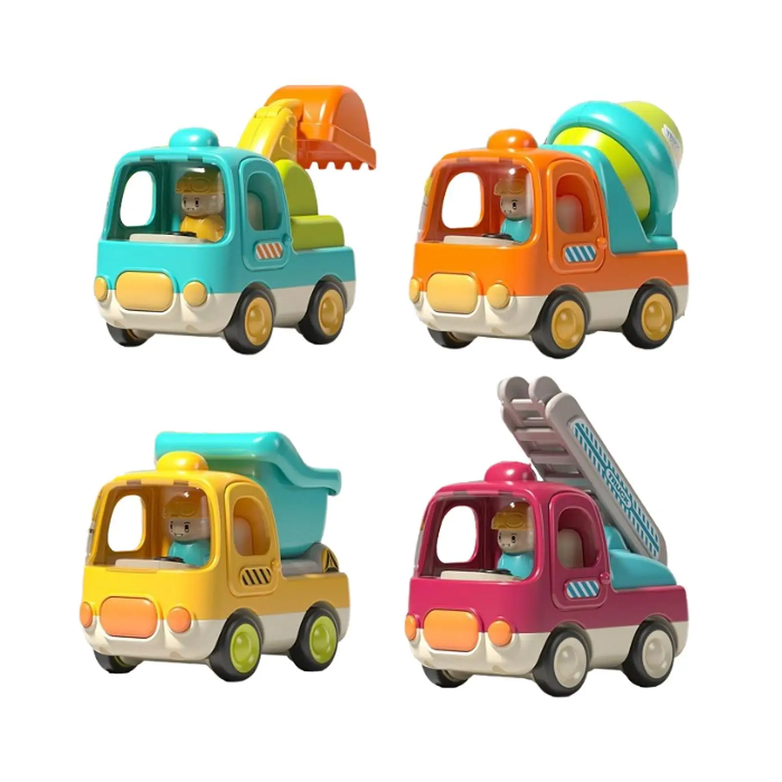 

Push and Go Car Small Friction Powered Truck for 1-3 Year Old Kids Children