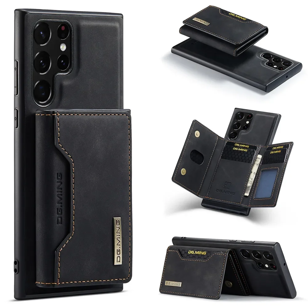 2 in 1 Detachable Magnetic Leather Case for Samsung Galaxy S20 S21 S22 S23 S24 Ultra Plus FE Wallet Cover Cards Holder Pocket