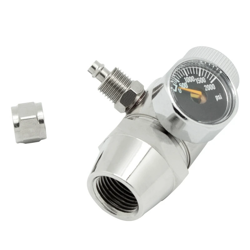 Aquarium CO2 Regulator CO2 Regulator 2000Psi Pressure Gauge For 6Mm Suction Tube 5/8-18UNF