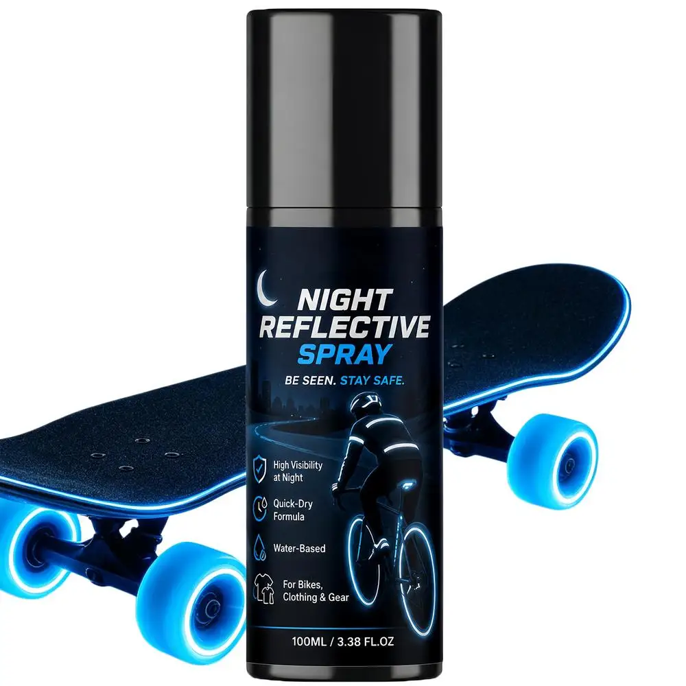 AliExpress NONE Clear Reflective Spray Paint Instant Odorless Fluorescent Coating Painting 100ml Night Biking Glow Paint Agent For Car Bike