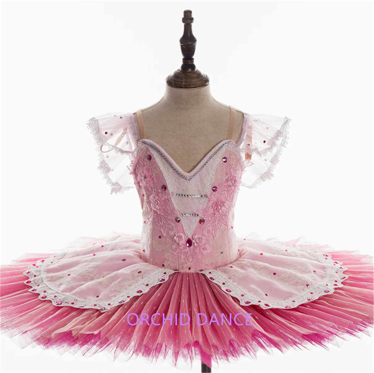 Beautiful Design Hot Sale Professional Costom Color Costom Size High Quality Girls Kids Performance Wear Pink Ballet Tutu