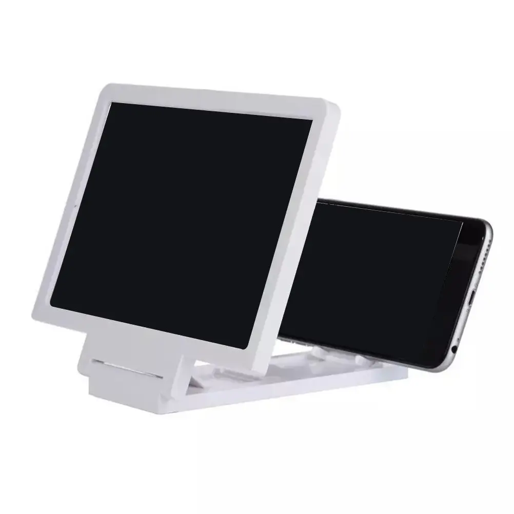 Smart Phone Screen Magnifier White High Definition 2-3 Times Enlarged Screen Phone Bracket Perfect for Movies Reading Camping