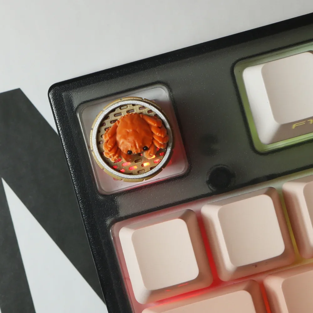 

ESC Customized Personality Keycap Steamed Cage Crab Handwork Keys Magnetic Suction Design For Mechanical Keyboard