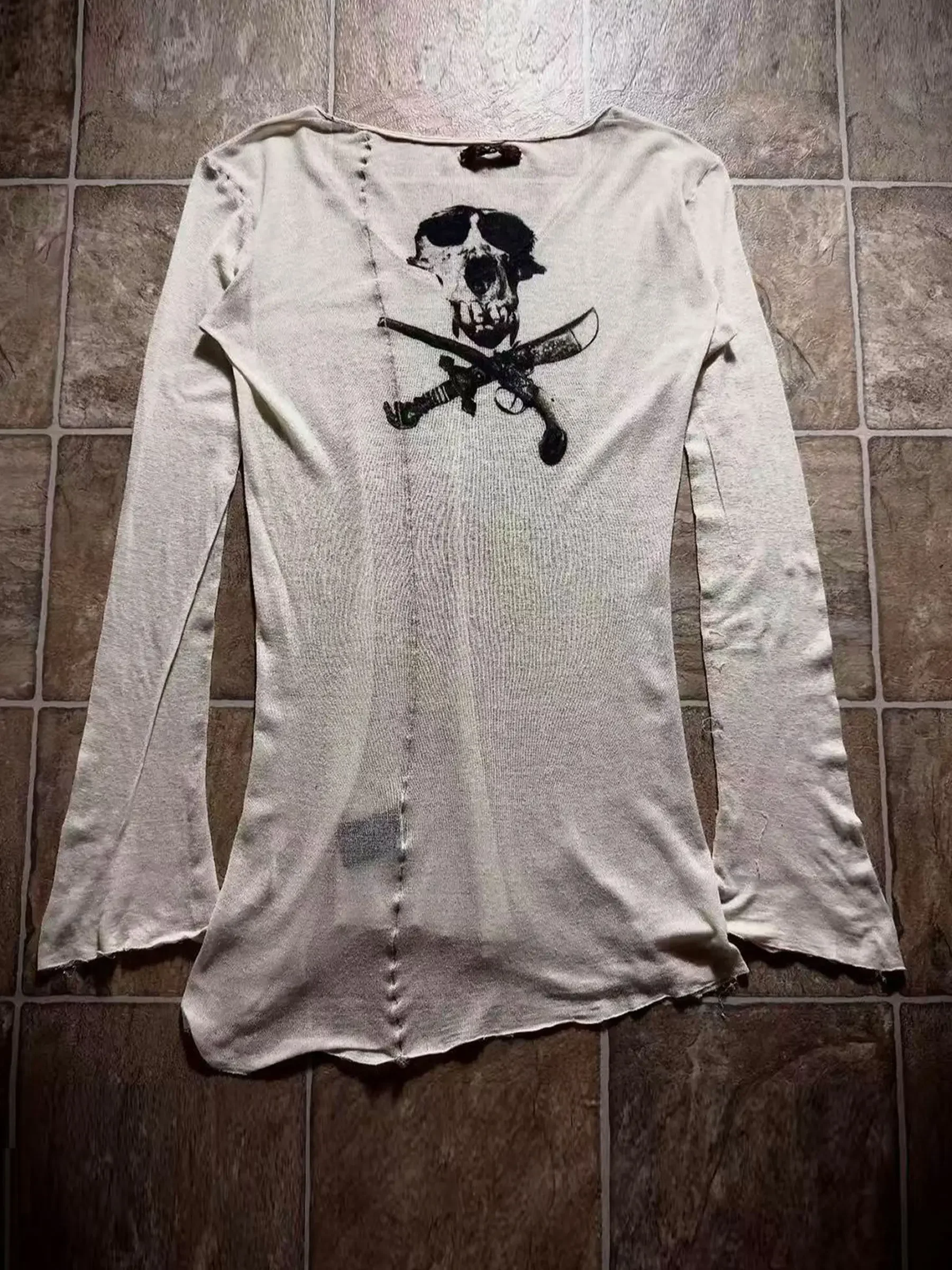Maglietta A Maniche Lunghe Ifsixwasnine00S Vision Pirate Skull-image