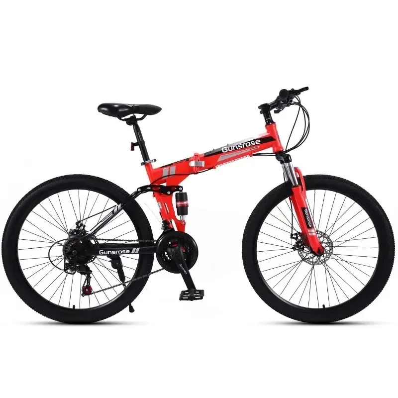 2024 New Wholesale Promotional 20inch Double Disc Brakes Adult Folding Mountain Bicycle