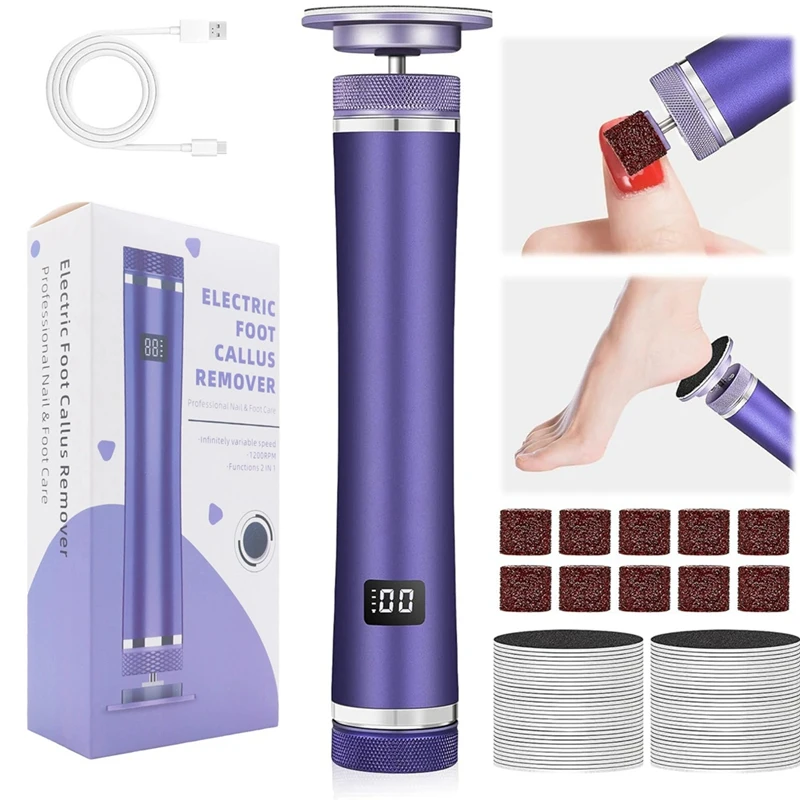 Electric Foot Callus Remover Rechargeable Foot File Pedicure Tools For Feet Foot Sander Nail Grinder Tool For Men Women