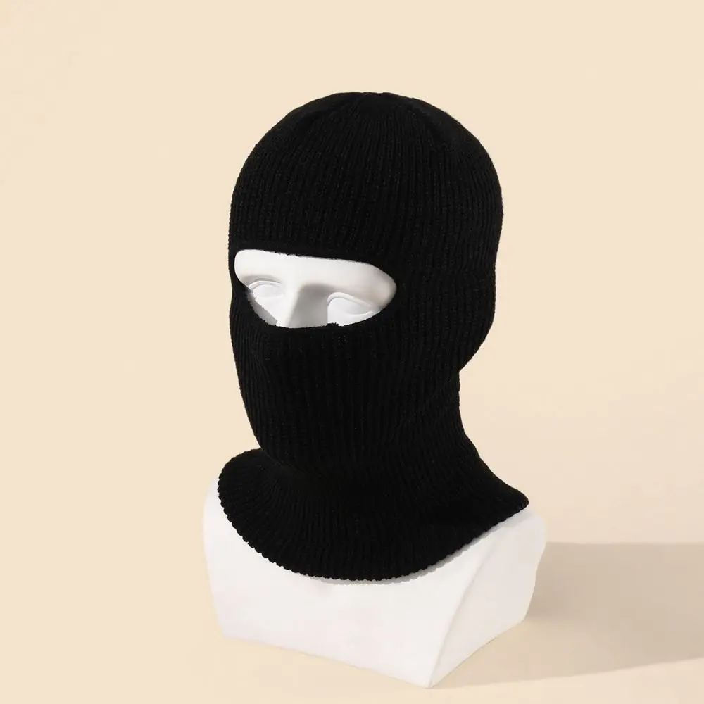 Male Collar Hat Ear Protection Skullies Mask Balaclava 1-Hole Men Beanies Hat Knitted Hats Women Winter Cap Full Face Cover