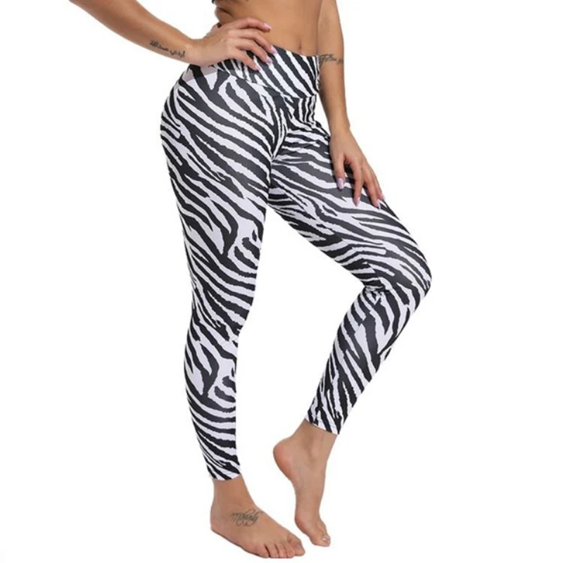 Mallas informales con estampado de leopardo y cebra para mujer, Leggings deportivos sin costuras con realce para gimnasio, Yoga, Fitness, XXXL