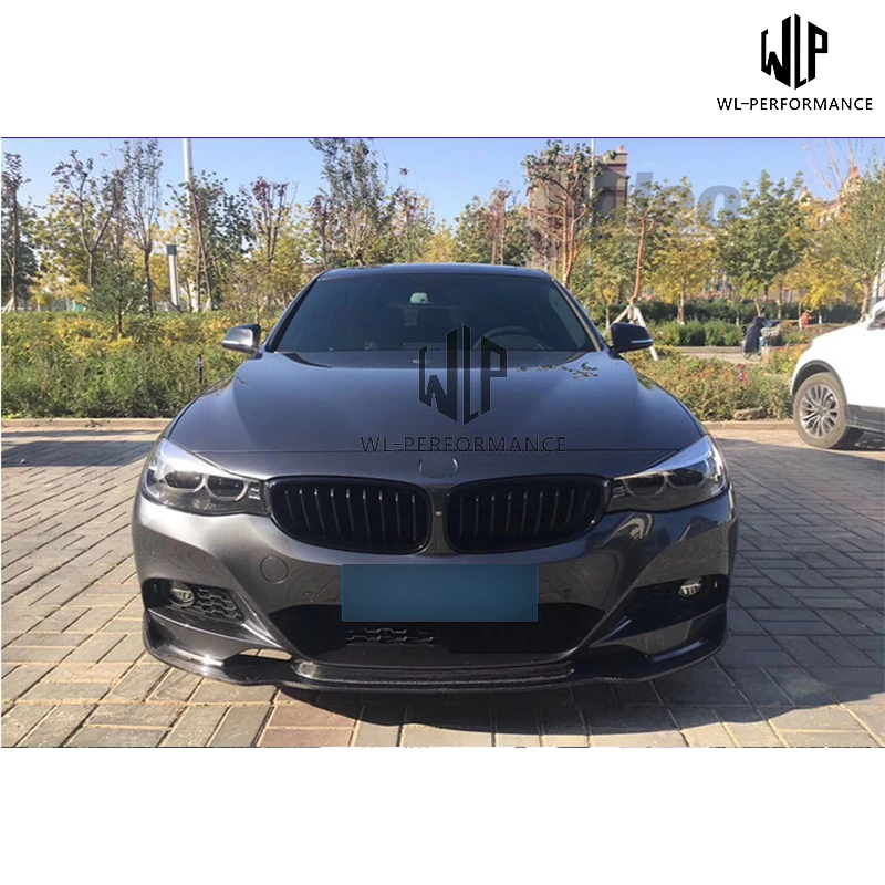 For Bmw 3 Series Gt F34 MT Body Kit High Quality Carbon Fiber Front Bumper Lip Splitter Car Styling