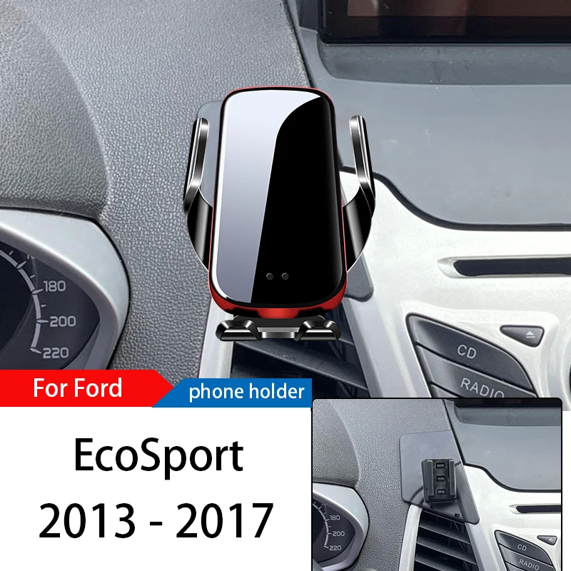 Wireless Charger Car Phone Holder Mount Stand For Ford EcoSport 2013-2017 Adjustable GPS Navigation Mobile Bracket Accessories