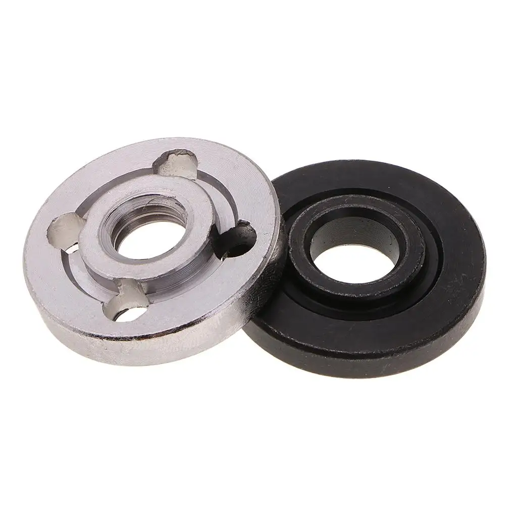 Dado flangiato smerigliatrice angolare per smerigliatrice angolare 100 acciaio metallo interno esterno flangia dado diametro esterno 30mm, diametro interno 10mm parti (2 Set)