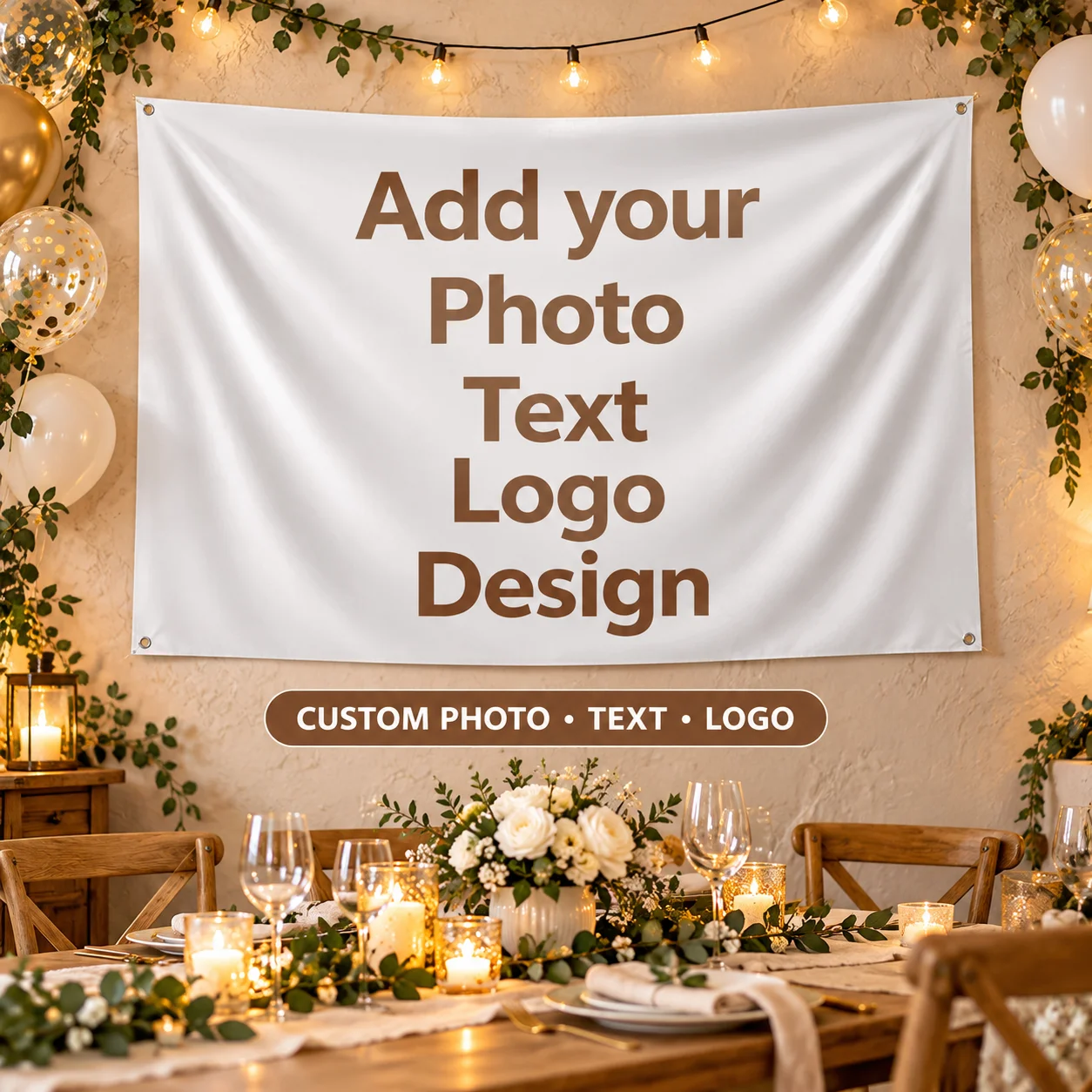 ustom Pattern Backdrop Cloth Event Banner Polyester Fabric Wear Resistant Heat Transfer Printing Non Fade Indoor Outdoor Decor