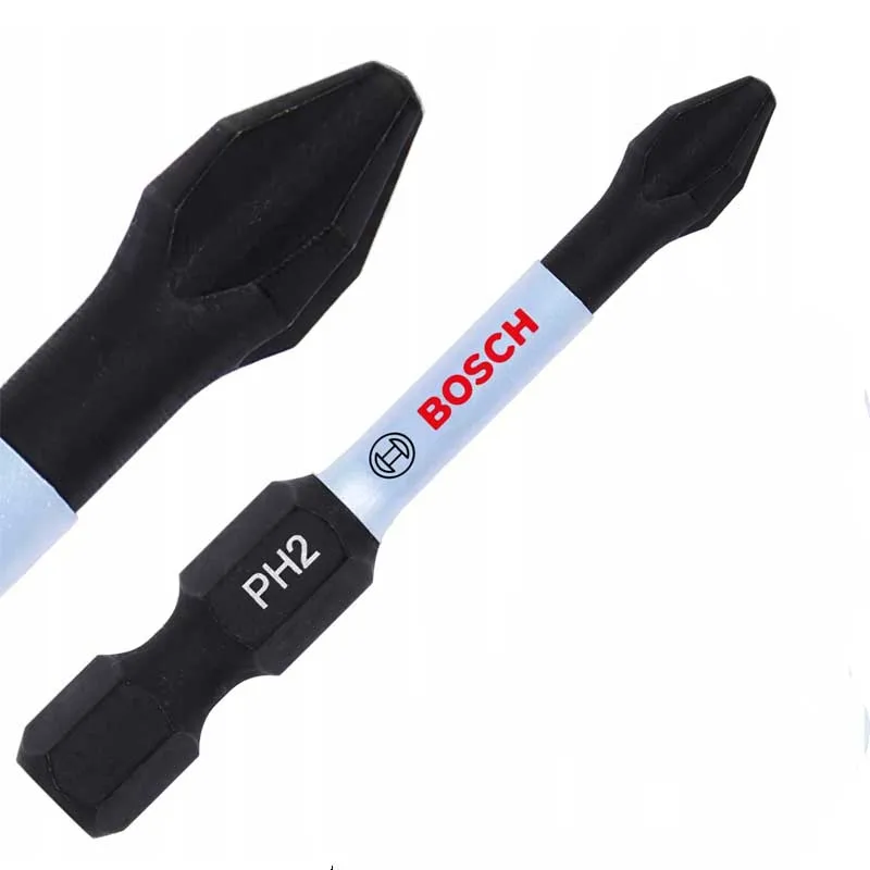 BOSCH Original Impact Control Screwdriver Bit PH/PZ 50mm S2 Modified Steel Heat Treatment Process Endurance Tool Attachments