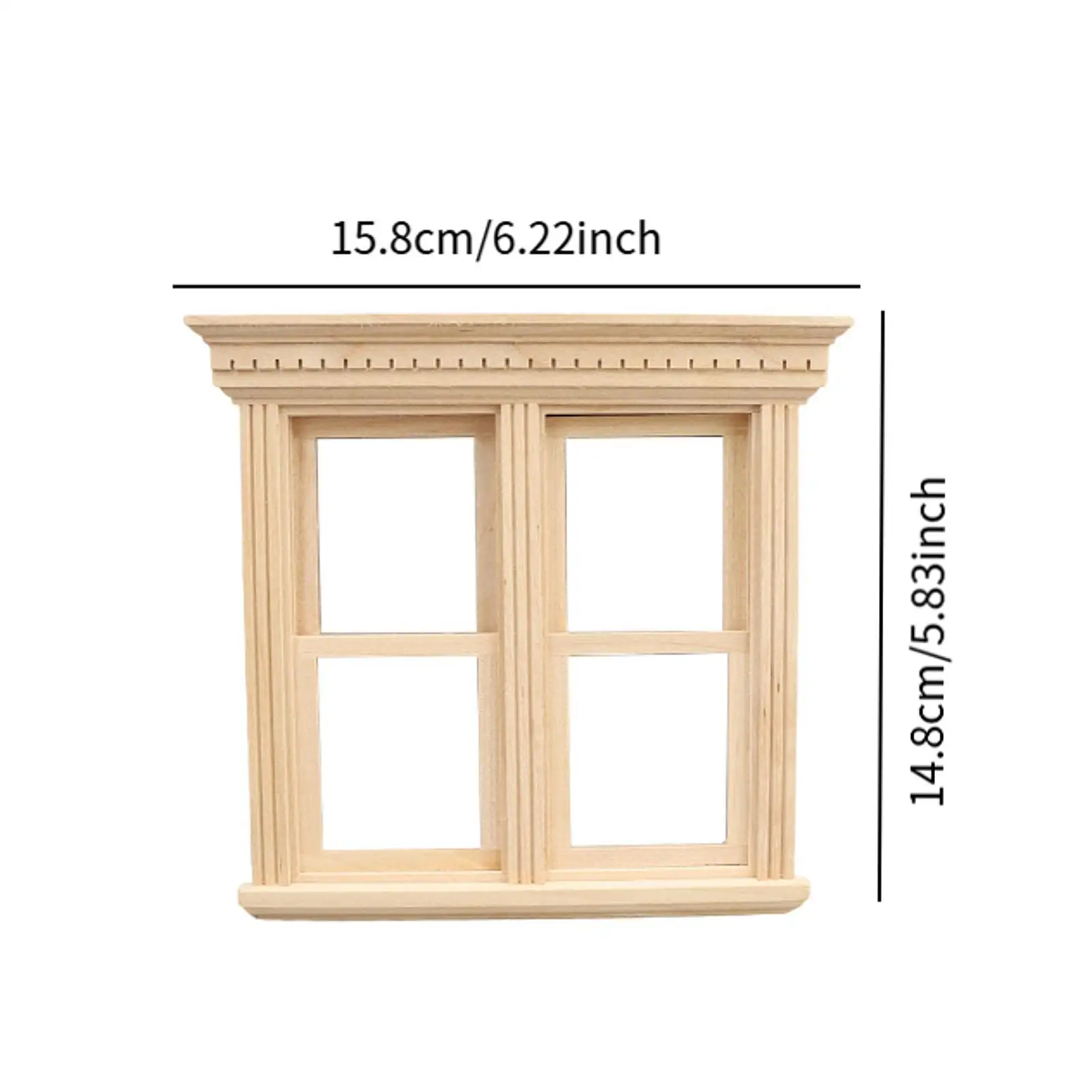 Maison de courses de fenêtre, meubles pour salon, cuisine, scène de bricolage, 1:12