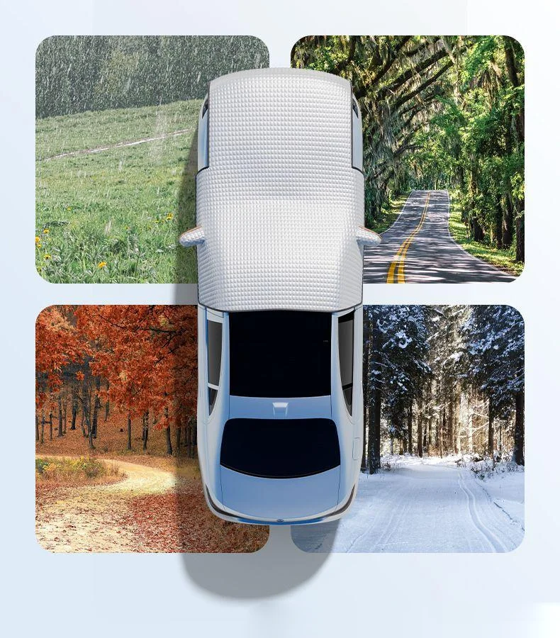 Vergrößern Sie die Auto-Schneedecke, 7-lagige Winter-Windschutzscheibe, Schneeschild, winddicht, wasserdicht, für Autofenster, Eisabdeckung, universell für SUV-Limousine – Detail 14
