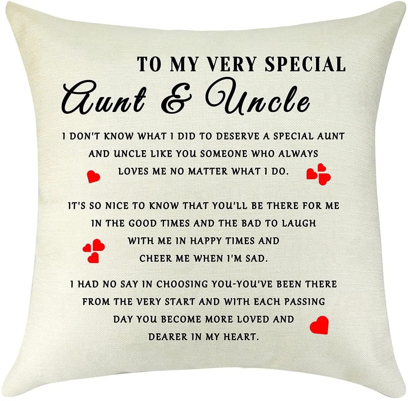 Best Aunt Gift Throw Waist Pillow Case Christmas Mothers Day Birthday Wedding Gift for Aunt Quote Cotton Linen Pillow Cover