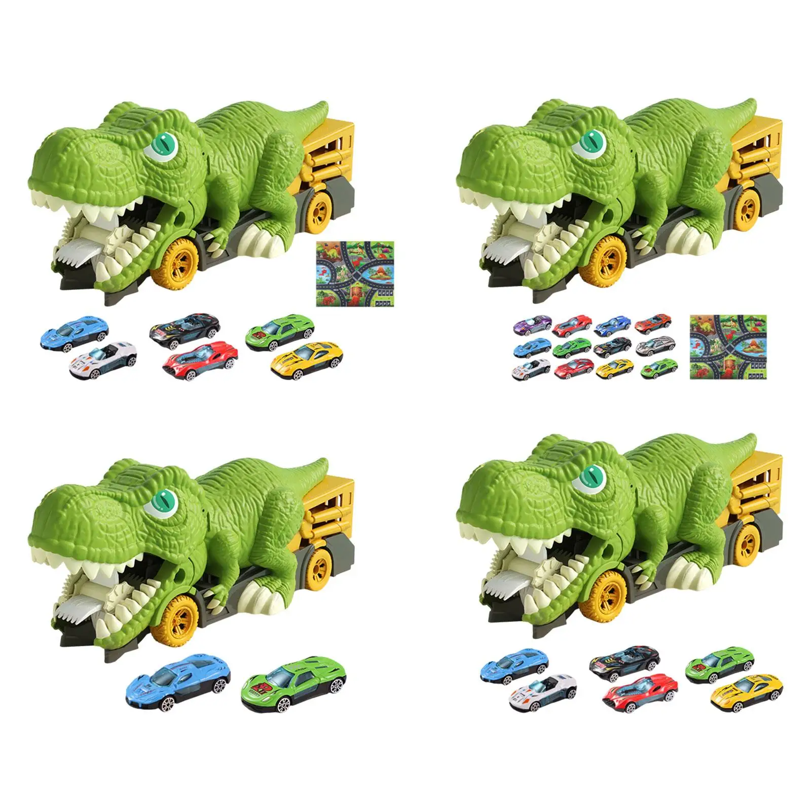 Dinosaurus eetende auto's Realistische opslag met mini-auto's voor kinderen Cadeauspeelgoed