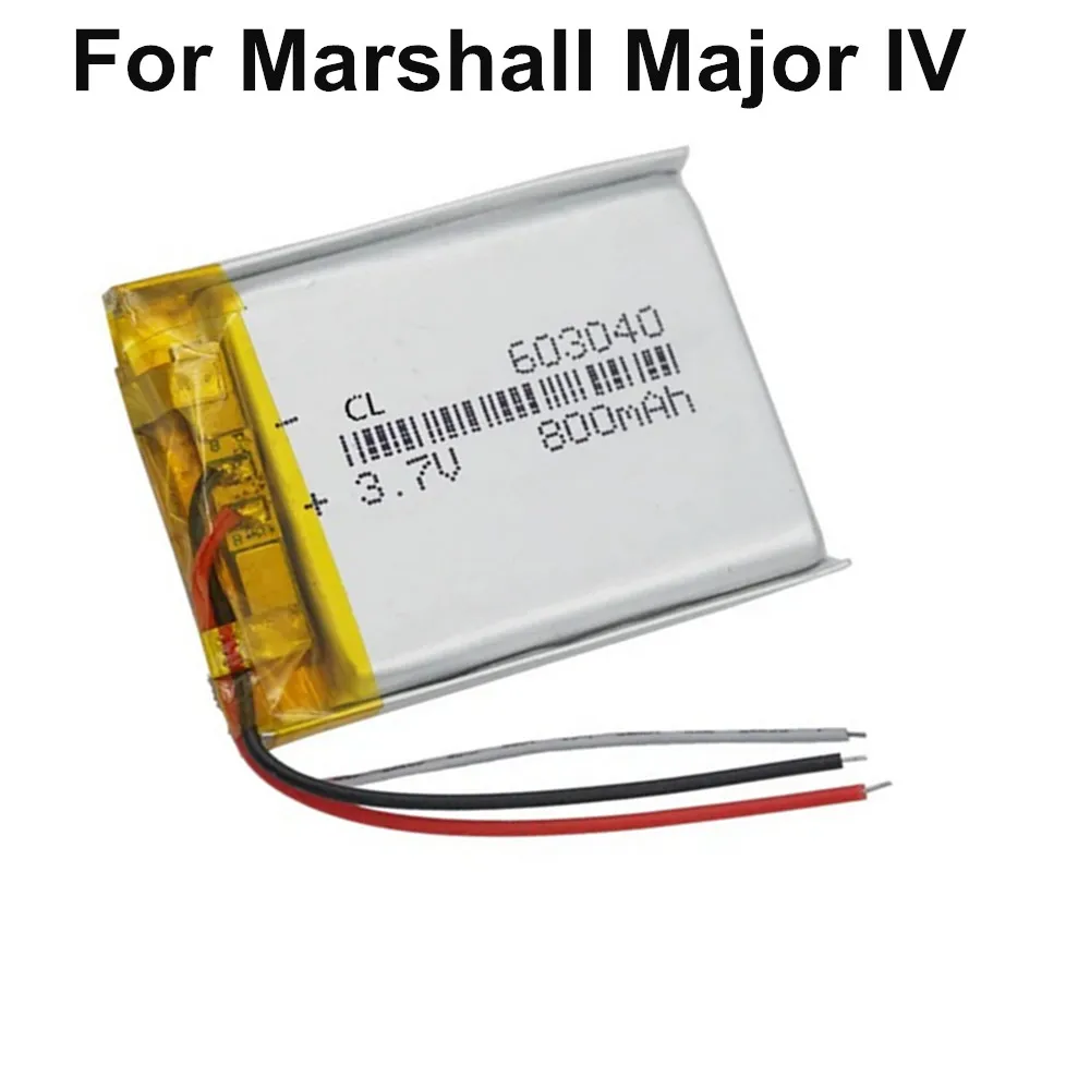 800Mah VDL603040 For Marshall Major IV 4 4Th Generation Long Lasting Wireless Headphones Battery