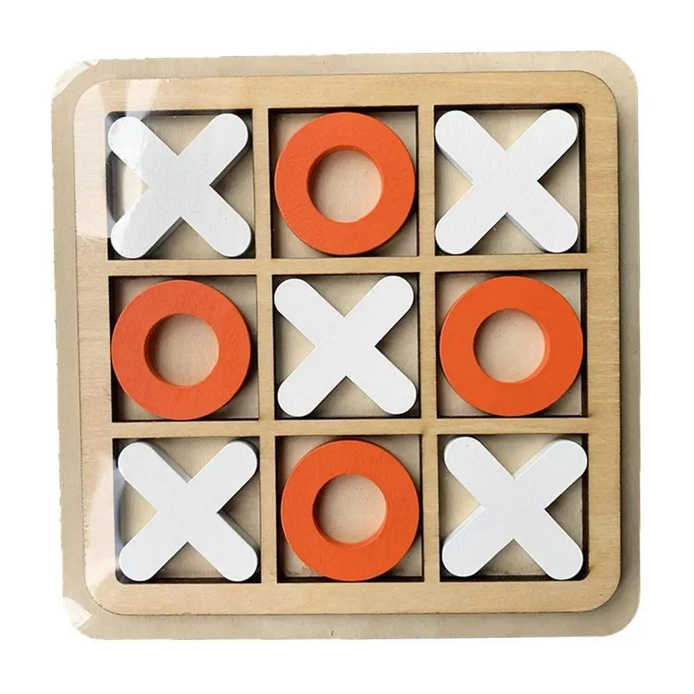 

Wooden Tic TAC Toe Board Game Leisure Intelligent Family Games Funny Table Game Parent-Child Xoxo Chess Ox Chess