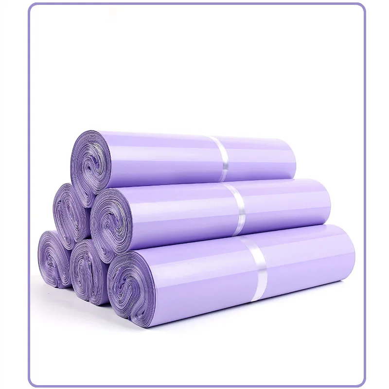 50pcs/Lot New Purple Courier Bags Mail Packaging Poly Package Plastic Self-Adhesive Mailing Bag Waterproof Bags PE