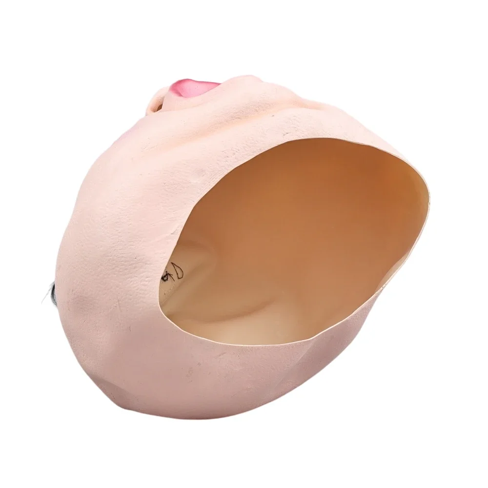 코스프레 마스크 재미 있은 하품 얼굴 마스크 성인 할로윈 파티를위한 전체 머리 라텍스 하품 사람 가장 무도회 카니발 의상